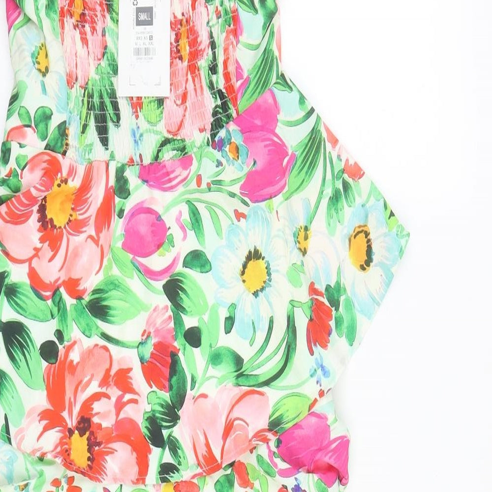 Savida Womens Multicoloured Floral Polyester Fit & Flare  Size S  Sweetheart