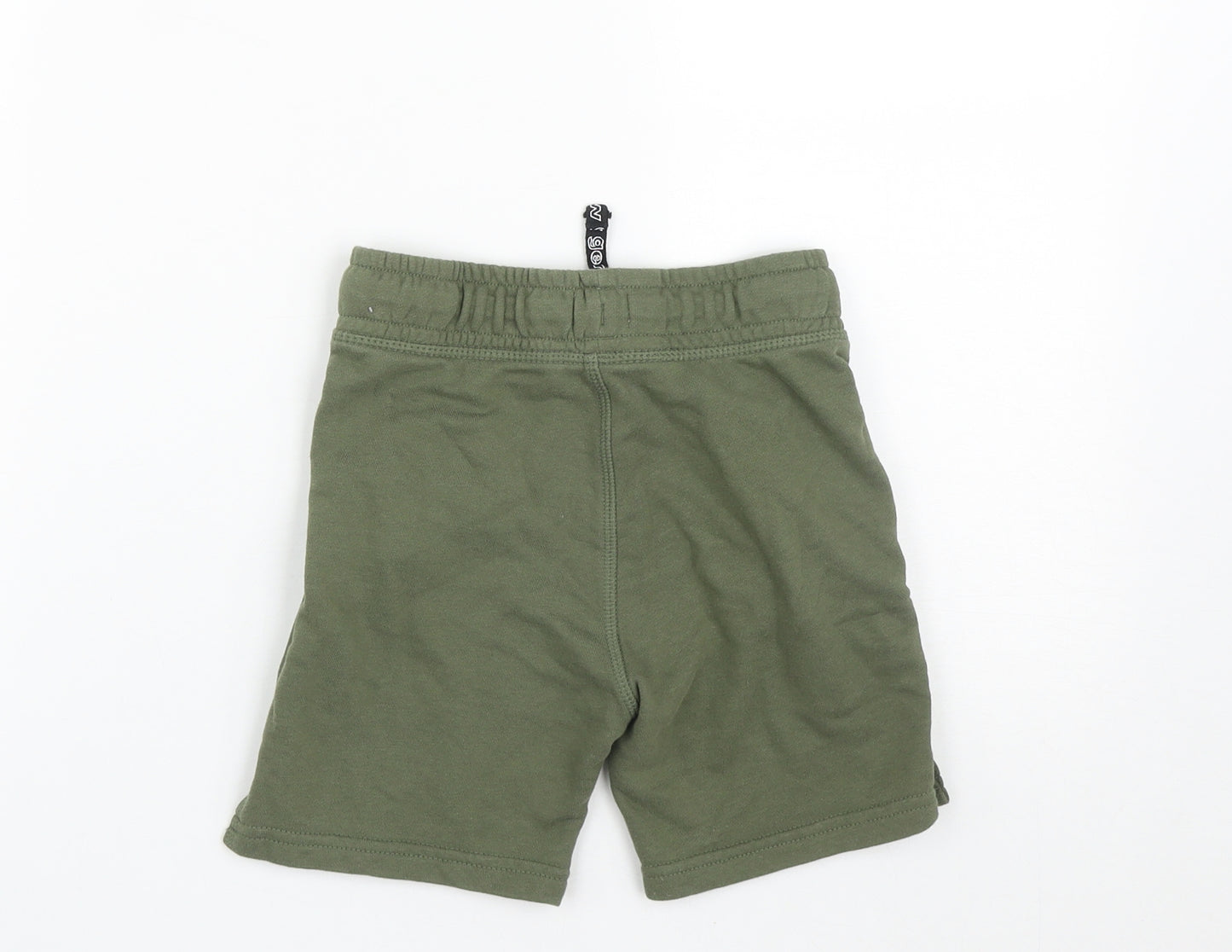 F&F Boys Green  Cotton Sweat Shorts Size 5-6 Years  Regular Drawstring