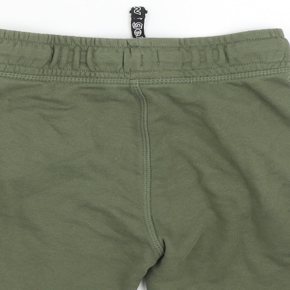 F&F Boys Green  Cotton Sweat Shorts Size 5-6 Years  Regular Drawstring