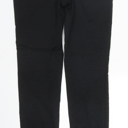 Denim & Co. Womens Black  Cotton Straight Jeans Size 8 L30 in Regular Zip