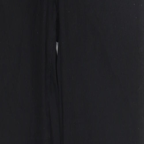 Denim & Co. Womens Black  Cotton Straight Jeans Size 8 L30 in Regular Zip