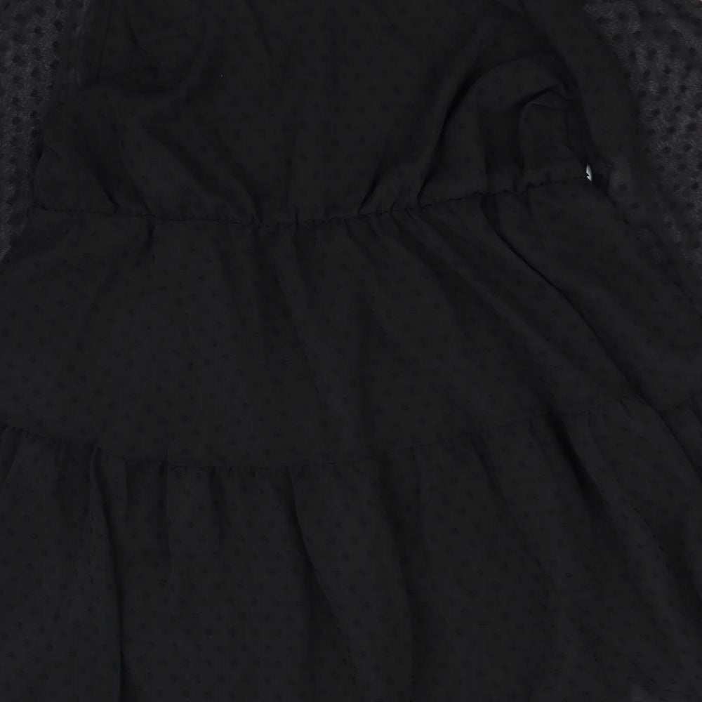 SheIn Womens Black  Polyester Fit & Flare  Size XL  V-Neck