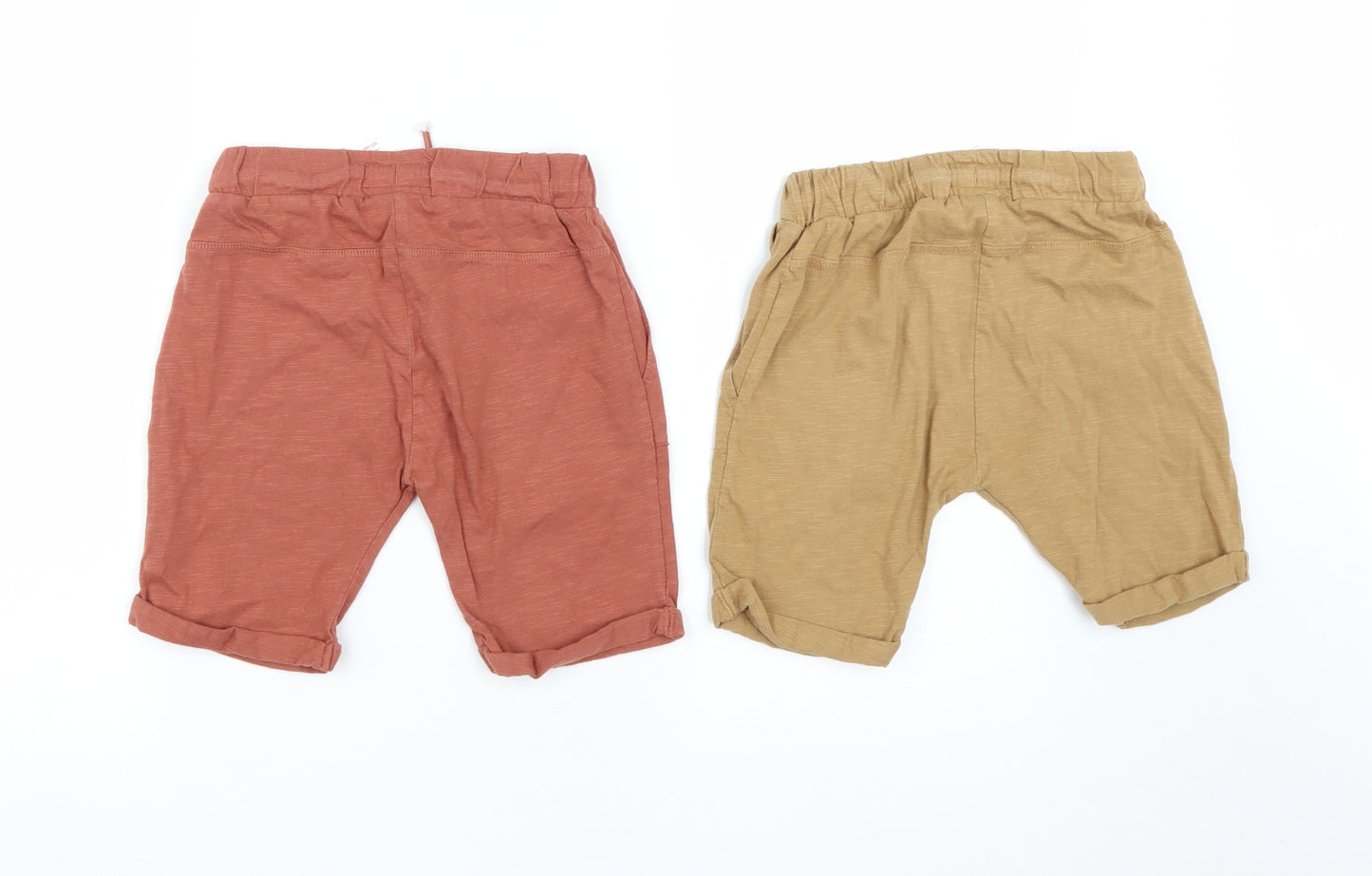 NEXT Boys Multicoloured  Cotton Chino Shorts Size 5-6 Years  Regular Drawstring - Pak Of 2
