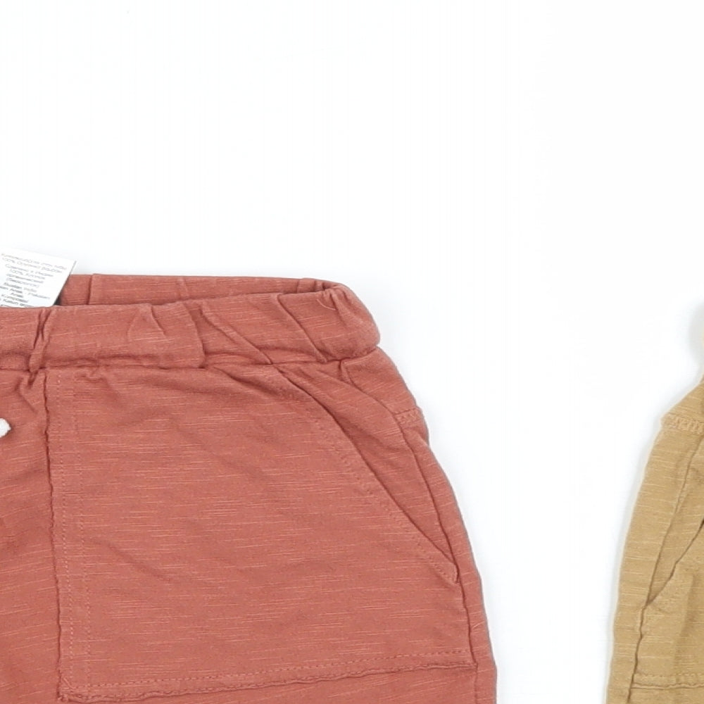 NEXT Boys Multicoloured  Cotton Chino Shorts Size 5-6 Years  Regular Drawstring - Pak Of 2