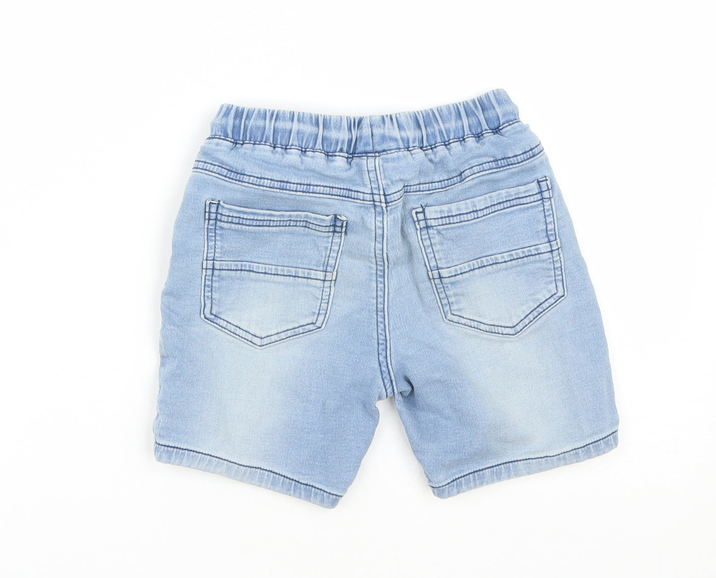 NEXT Boys Blue  Cotton Bermuda Shorts Size 5-6 Years  Regular Drawstring