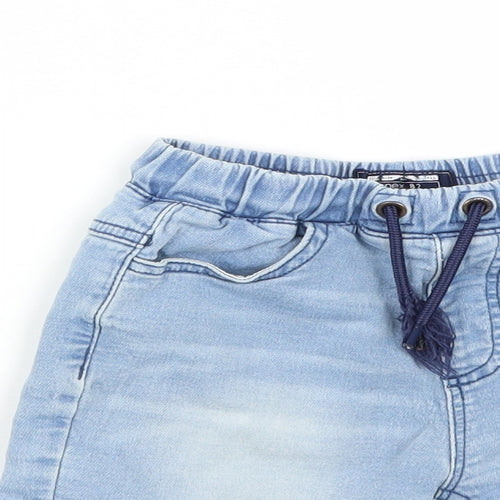 NEXT Boys Blue  Cotton Bermuda Shorts Size 5-6 Years  Regular Drawstring