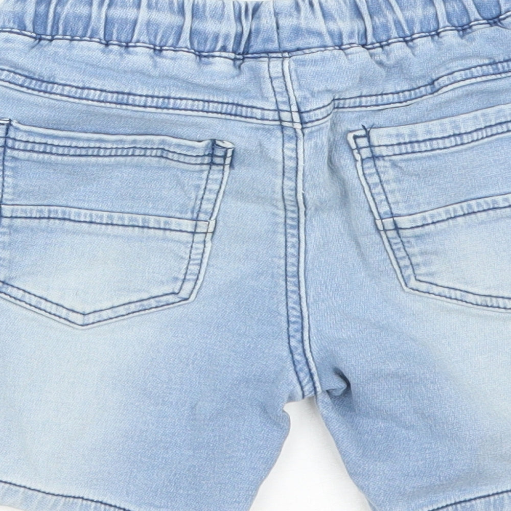 NEXT Boys Blue  Cotton Bermuda Shorts Size 5-6 Years  Regular Drawstring