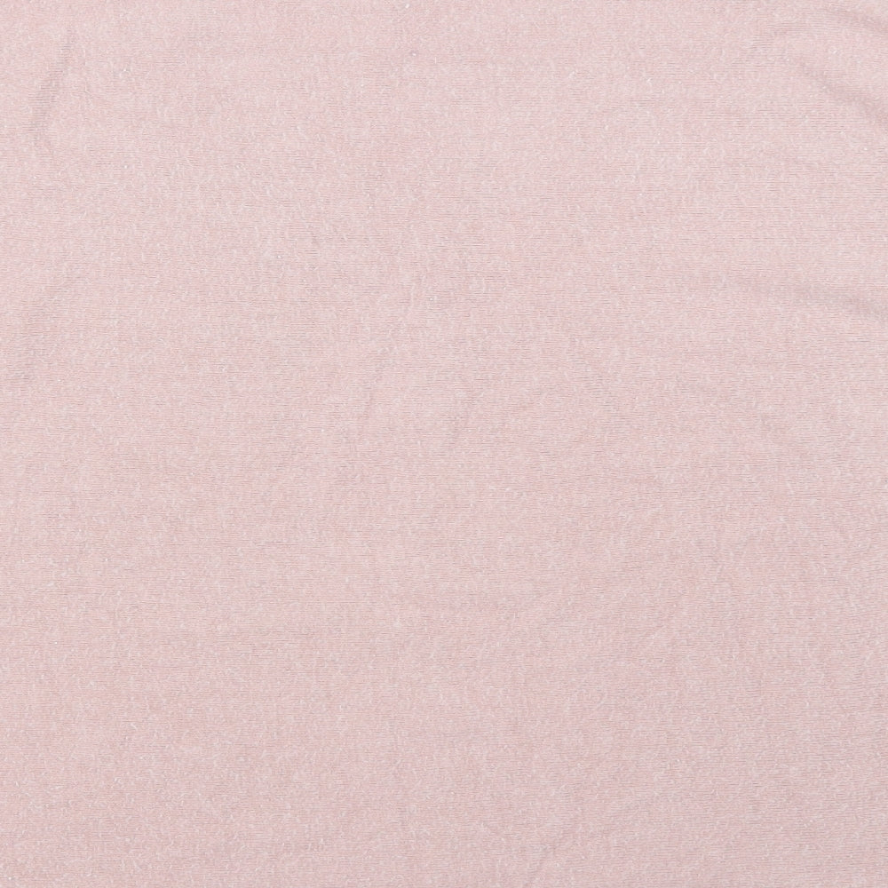 Preworn Womens Pink Round Neck  Viscose Pullover Jumper Size M