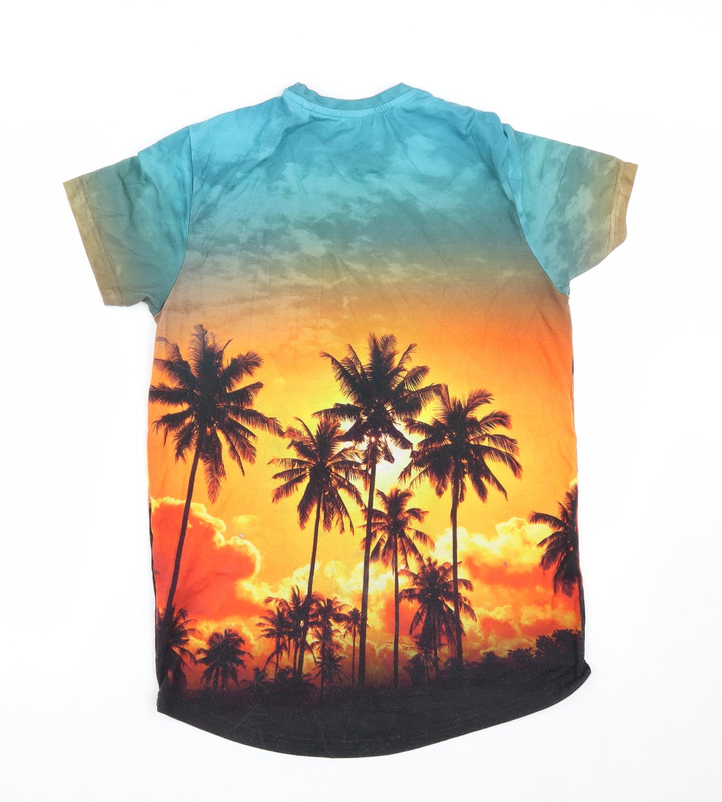 Primark Mens Multicoloured  Polyester  T-Shirt Size XS Round Neck