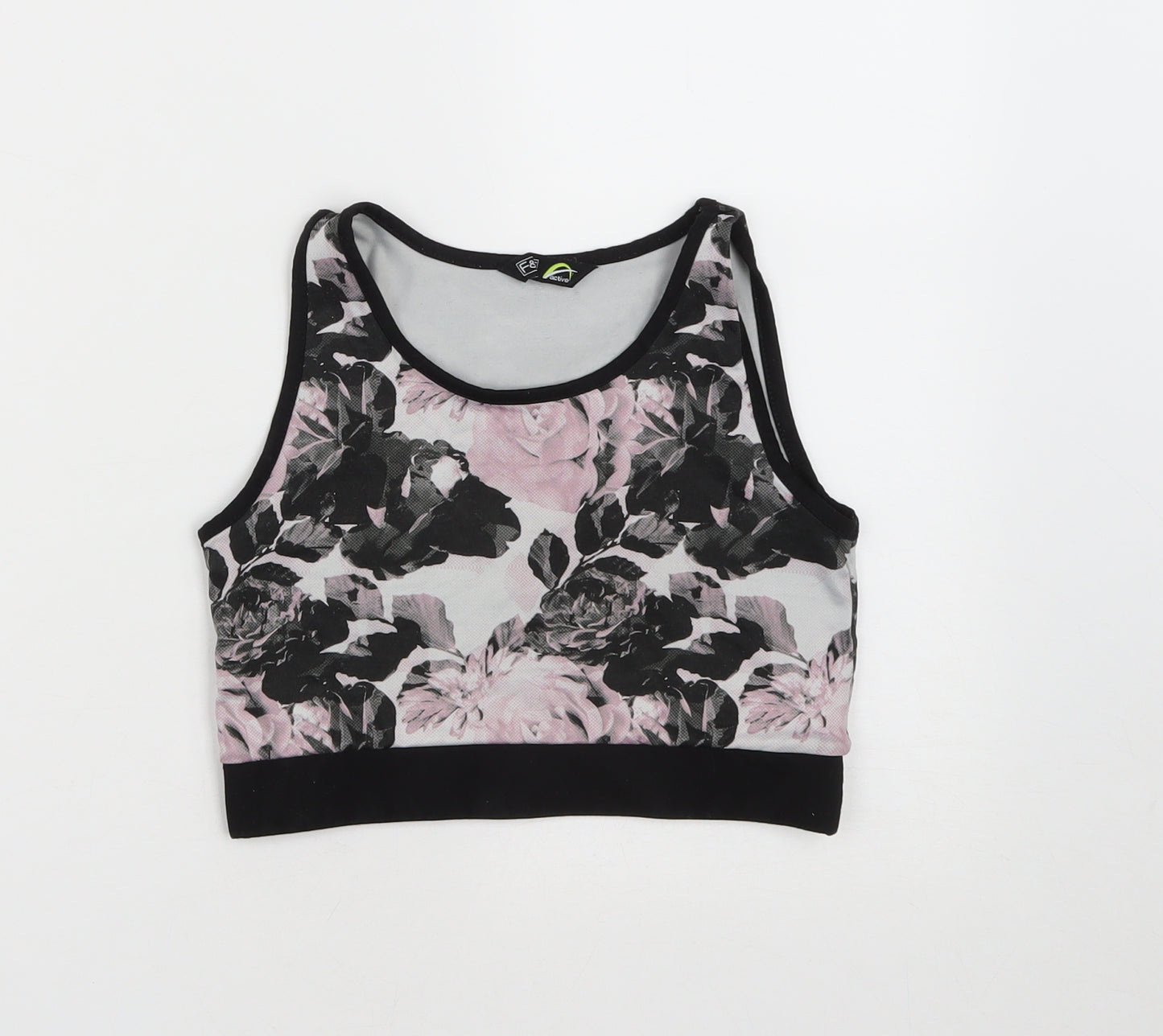F&F Girls Multicoloured Floral Polyester Cropped Tank Size 11-12 Years Round Neck