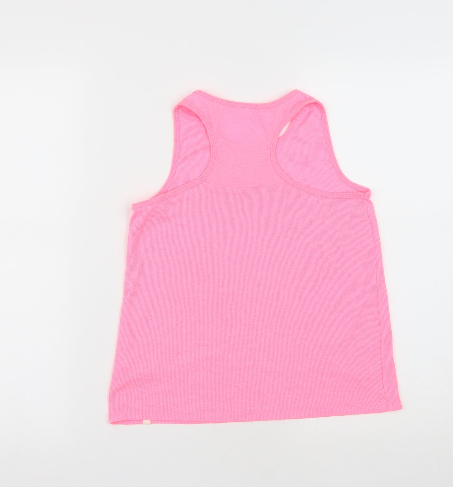 Matalan Girls Pink  Polyester Basic T-Shirt Size 13 Years Round Neck