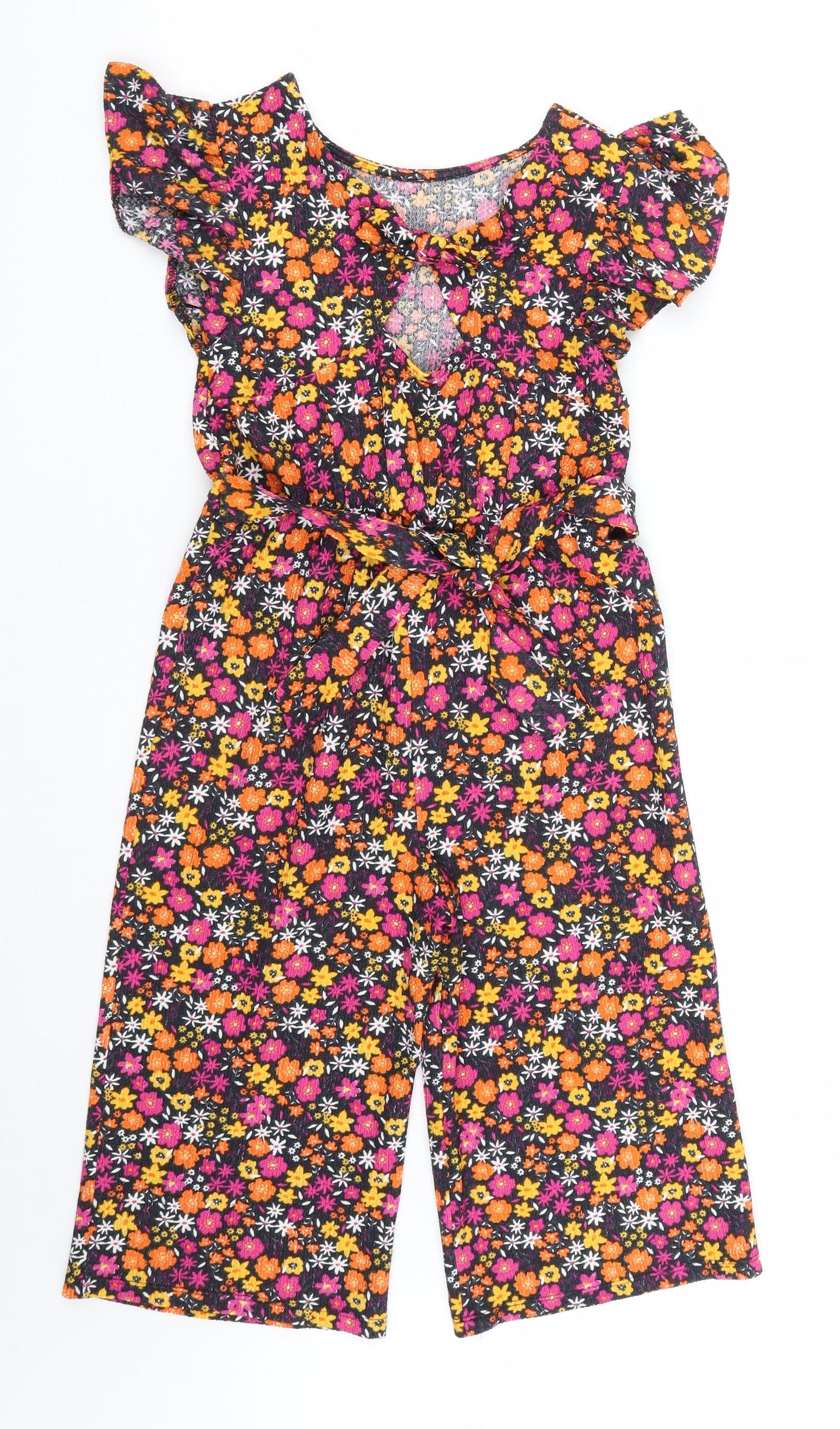 Matalan Girls Multicoloured Floral Polyester Playsuit One-Piece Size 9 Years