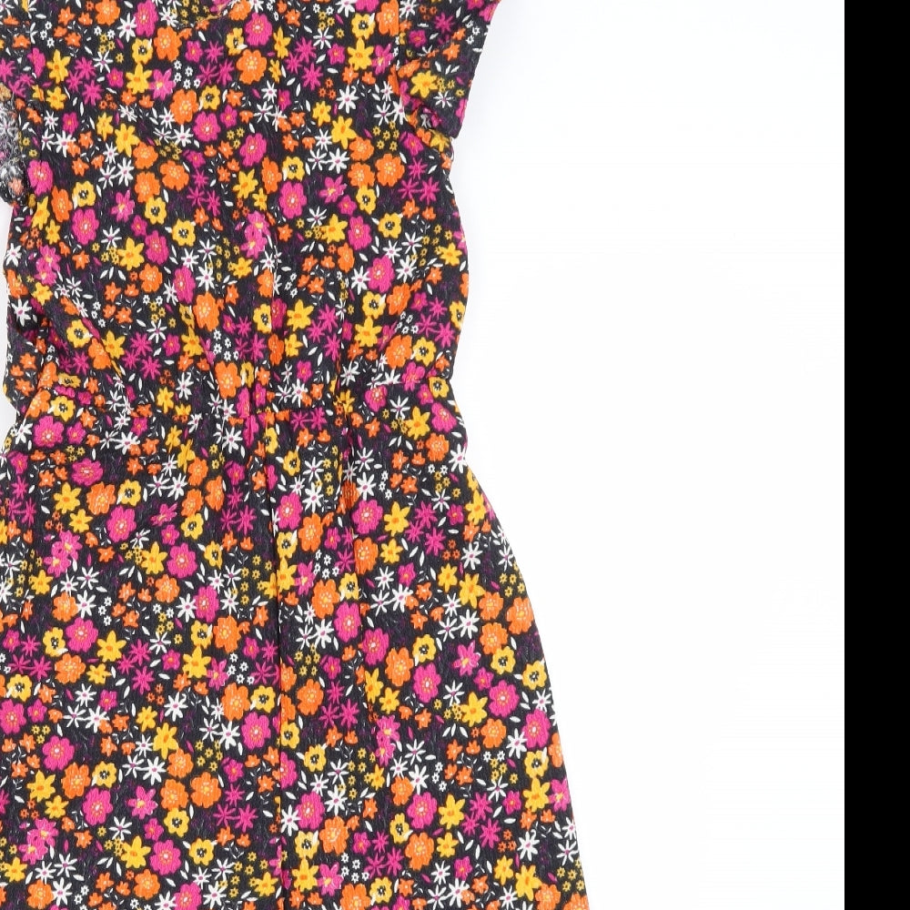 Matalan Girls Multicoloured Floral Polyester Playsuit One-Piece Size 9 Years