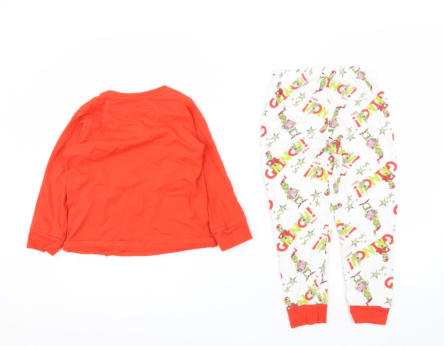 The Grinch Boys Red  Cotton  Pyjama Set Size 4-5 Years