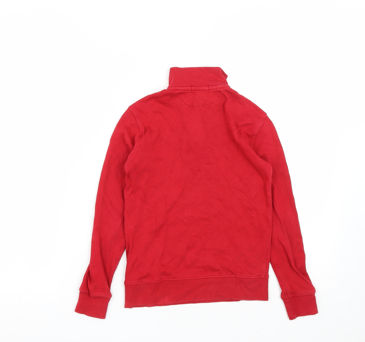 Ralph Lauren Boys Red  Cotton Pullover Sweatshirt Size 7 Years  Zip