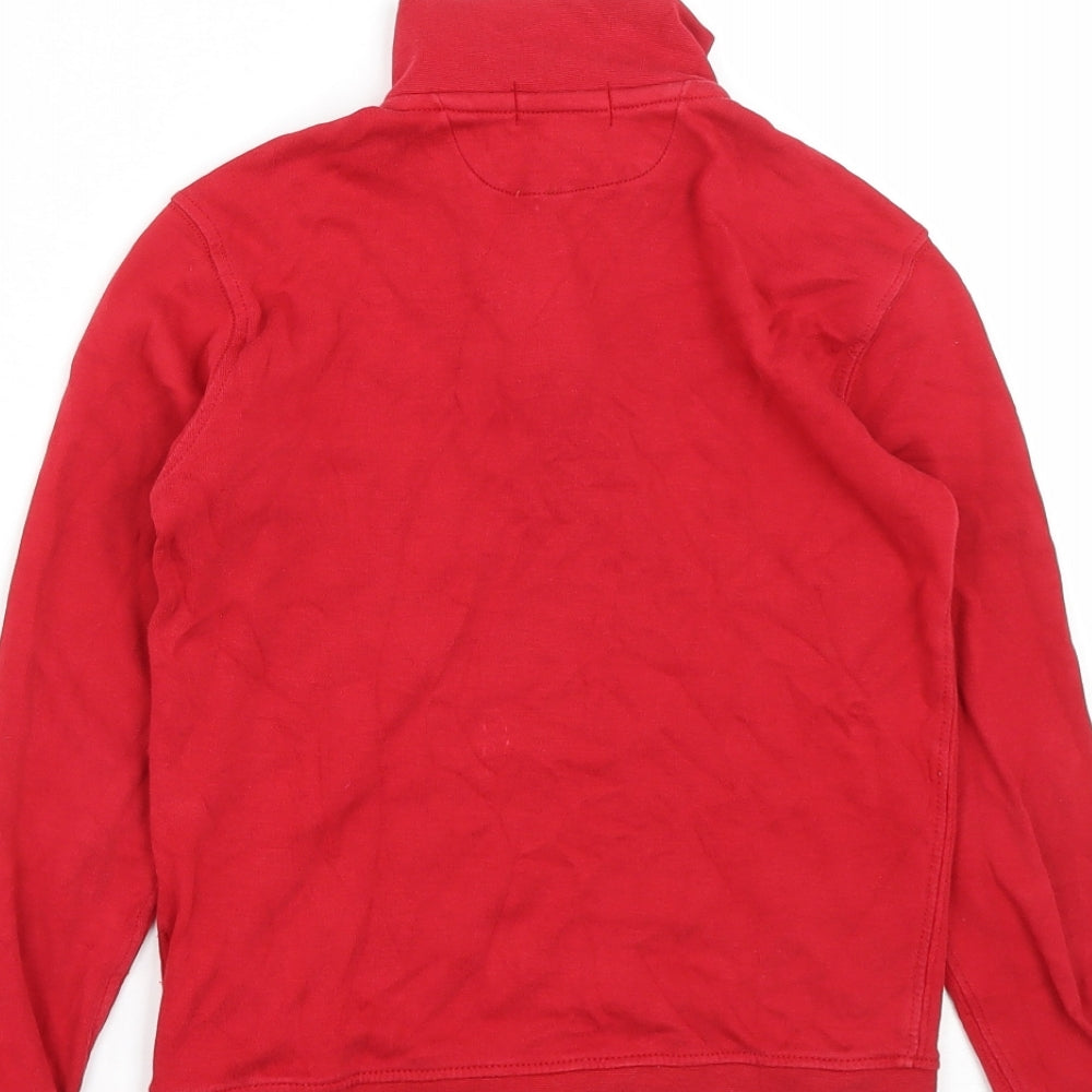 Ralph Lauren Boys Red  Cotton Pullover Sweatshirt Size 7 Years  Zip