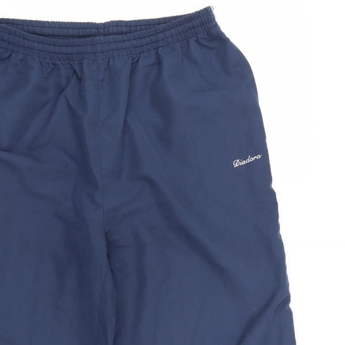 Diadora Womens Blue  Polyester Cropped Trousers Size 16 L20 in Regular