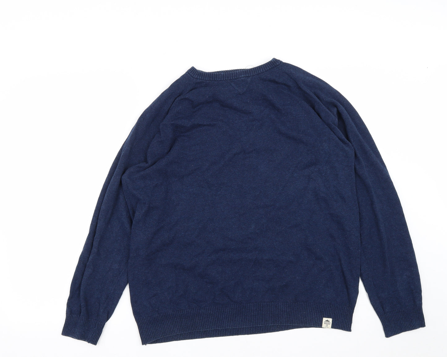 Primark Mens Blue Round Neck  Cotton Pullover Jumper Size XL