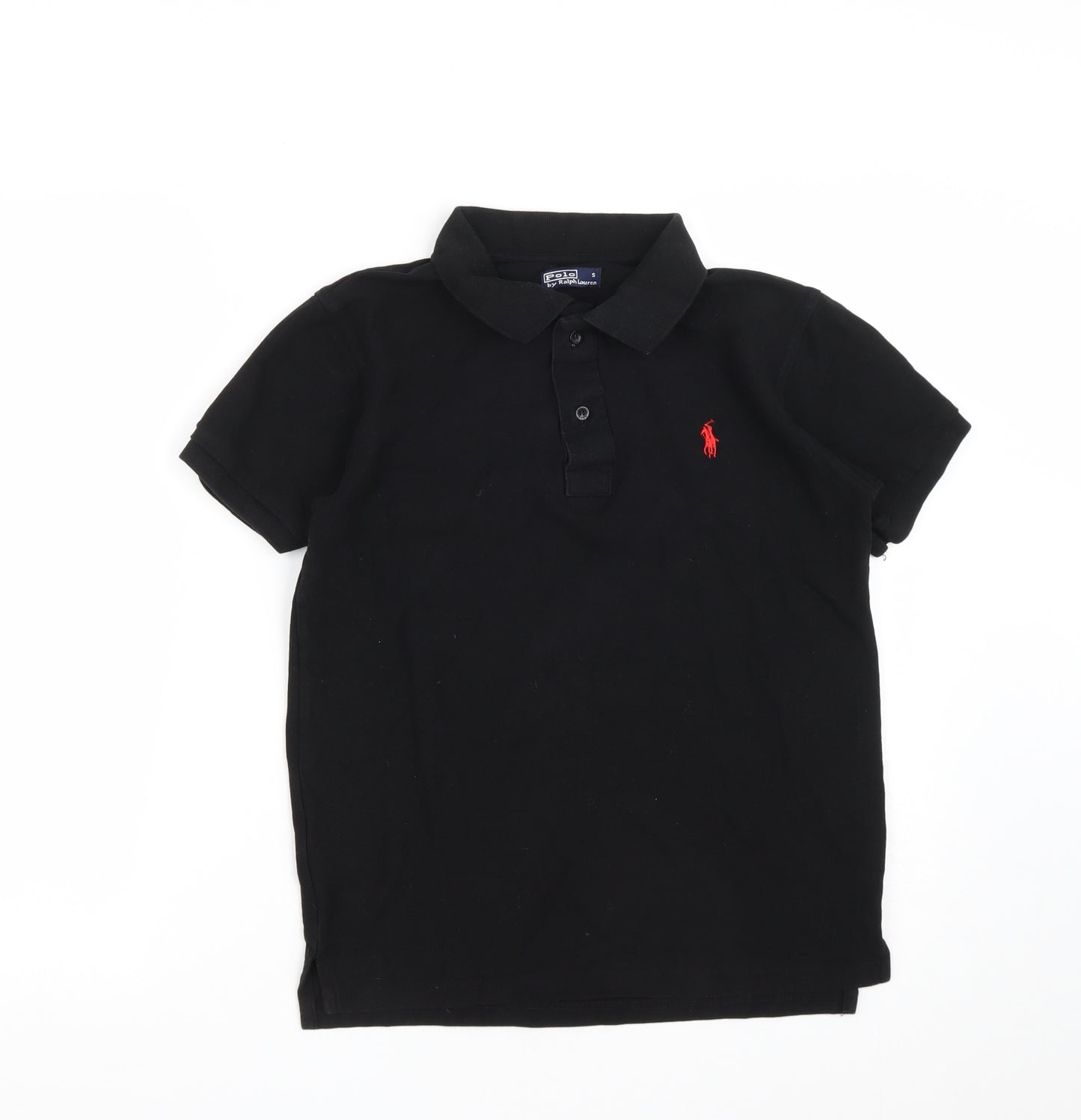 Polo Ralph Lauren Mens Black  Cotton  Polo Size S Collared Button