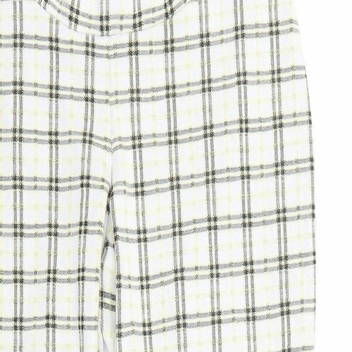 ASOS Womens Multicoloured Plaid Polyester Cropped Trousers Size 8 L25 in Regular
