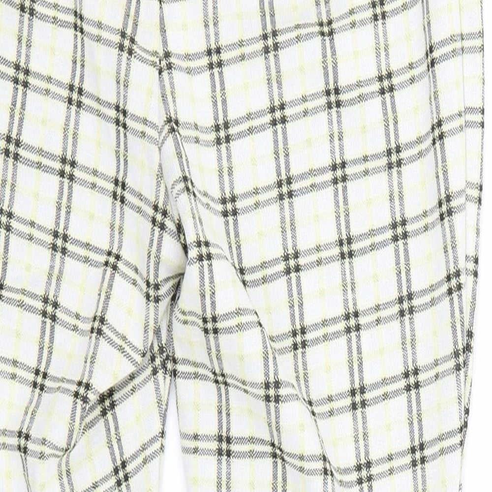 ASOS Womens Multicoloured Plaid Polyester Cropped Trousers Size 8 L25 in Regular