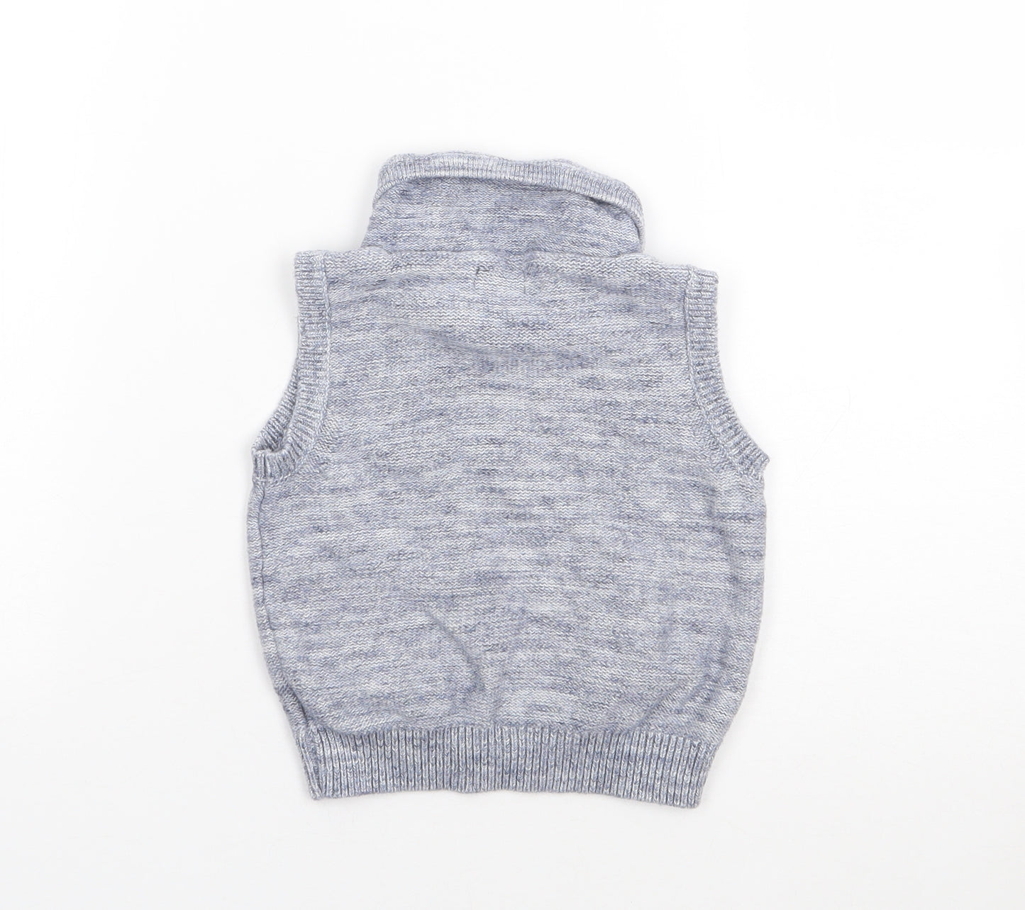 NEXT Boys Blue  100% Cotton Vest Jumper Size 9-12 Months  Pullover