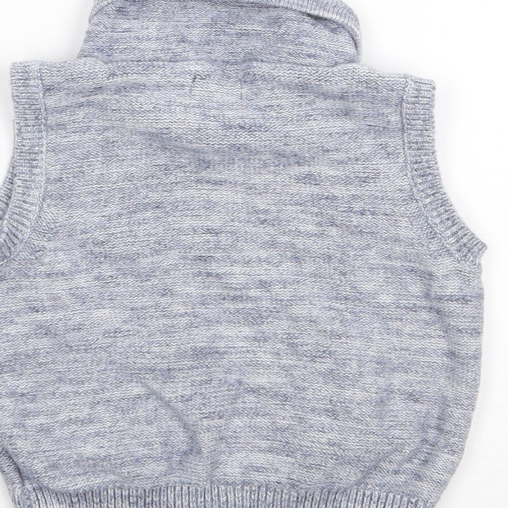 NEXT Boys Blue  100% Cotton Vest Jumper Size 9-12 Months  Pullover