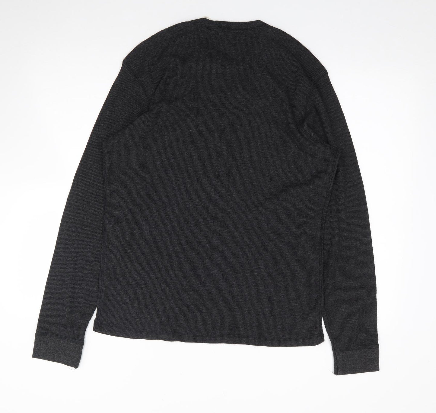 Rocha John Rocha Mens Grey Crew Neck  Cotton Pullover Jumper Size M