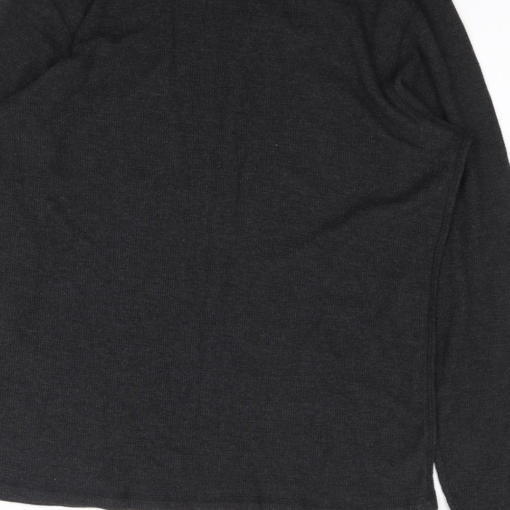 Rocha John Rocha Mens Grey Crew Neck  Cotton Pullover Jumper Size M