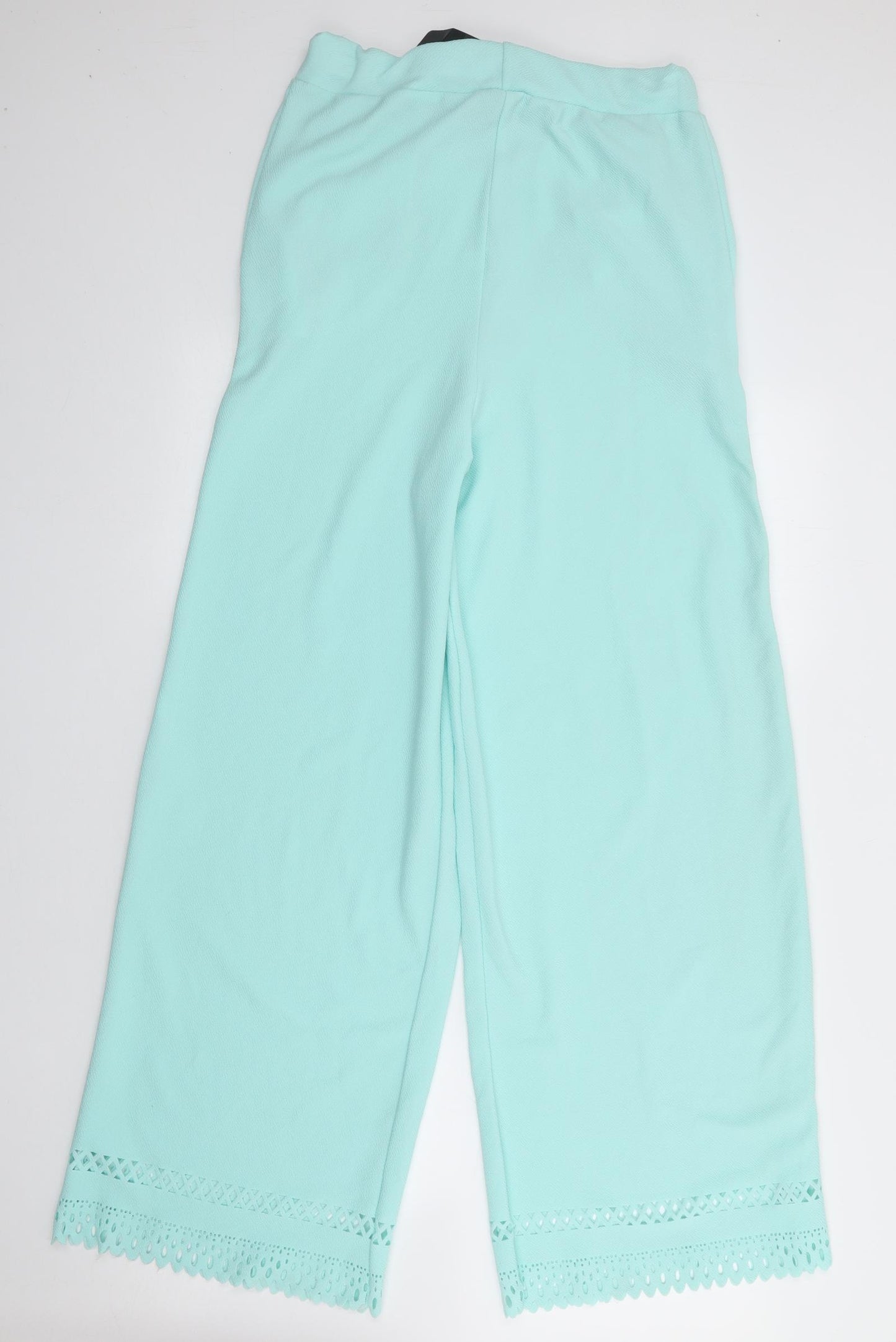 Miss Look Womens Green  Polyester Trousers  Size 10 L30 in Regular