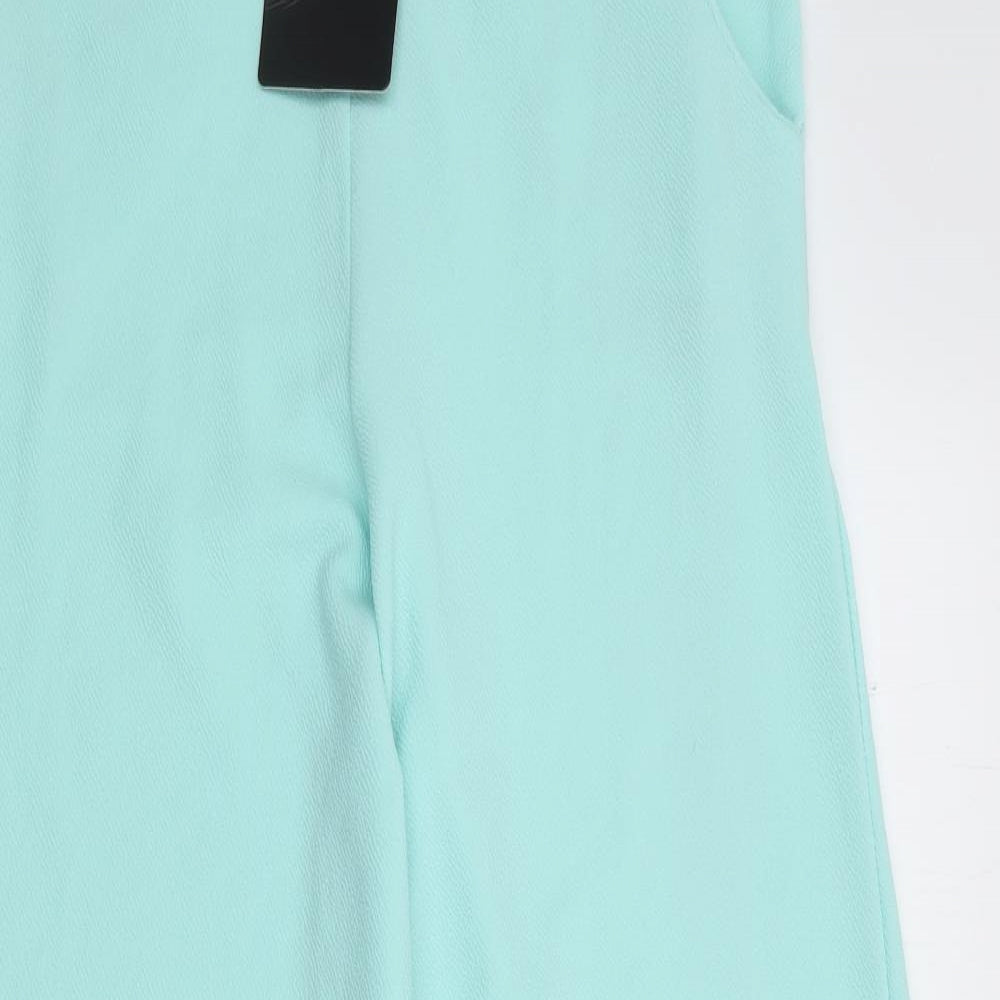 Miss Look Womens Green  Polyester Trousers  Size 10 L30 in Regular