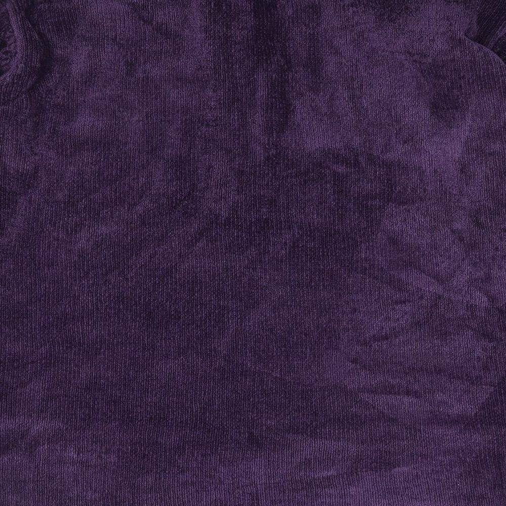 Angelina Azani Womens Purple Round Neck  Acrylic Cardigan Jumper Size M