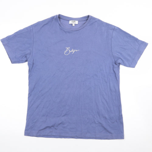 Matalan Mens Blue  Cotton  T-Shirt Size XS Crew Neck