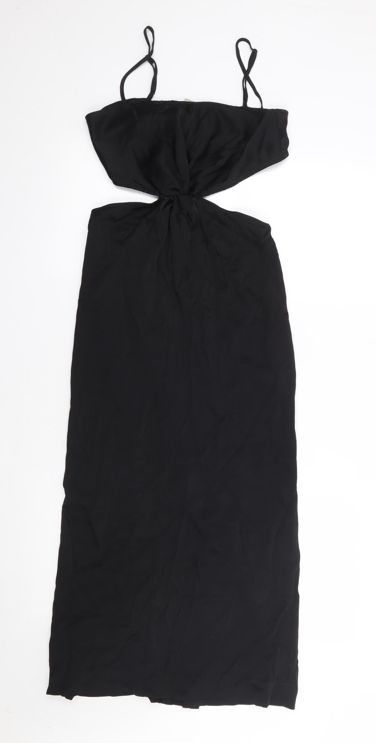 H&M  Womens Black  Polyester Bodycon  Size S  Sweetheart Zip