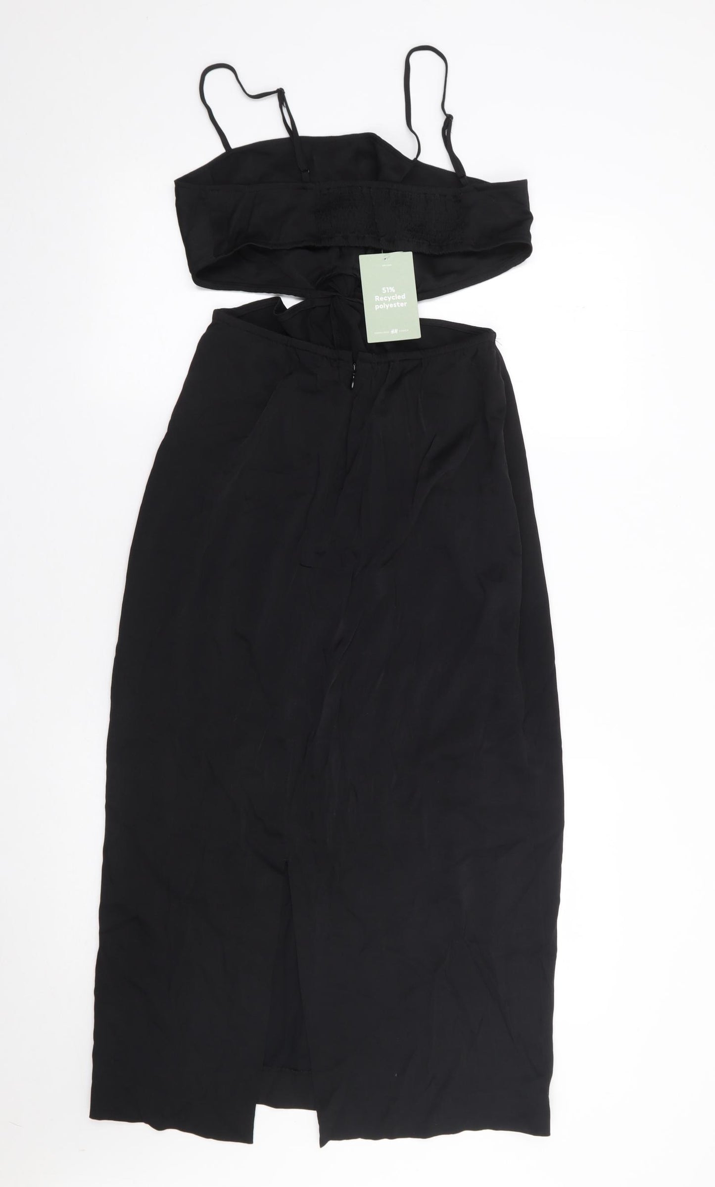 H&M  Womens Black  Polyester Bodycon  Size S  Sweetheart Zip
