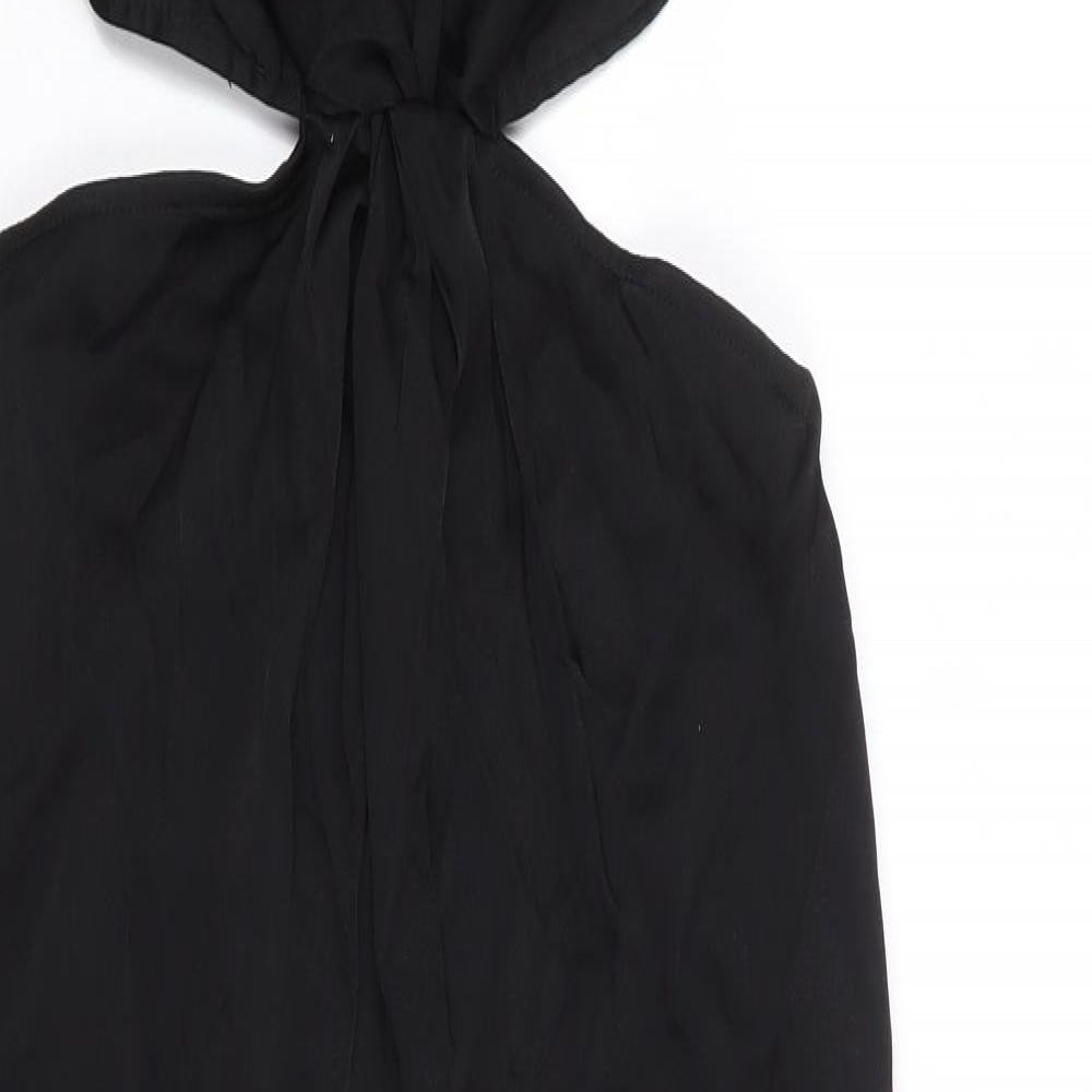 H&M  Womens Black  Polyester Bodycon  Size S  Sweetheart Zip