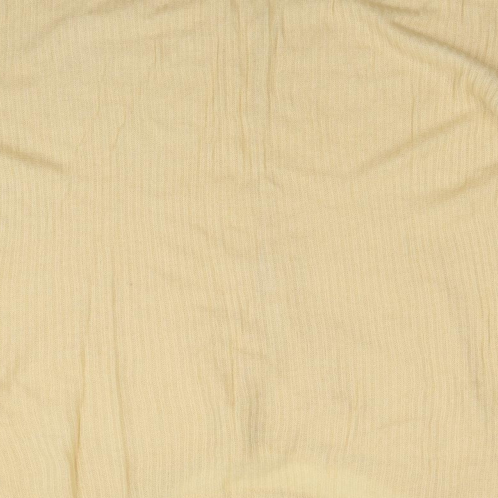 Preworn Womens Yellow V-Neck  Cotton Pullover Jumper Size 3XL