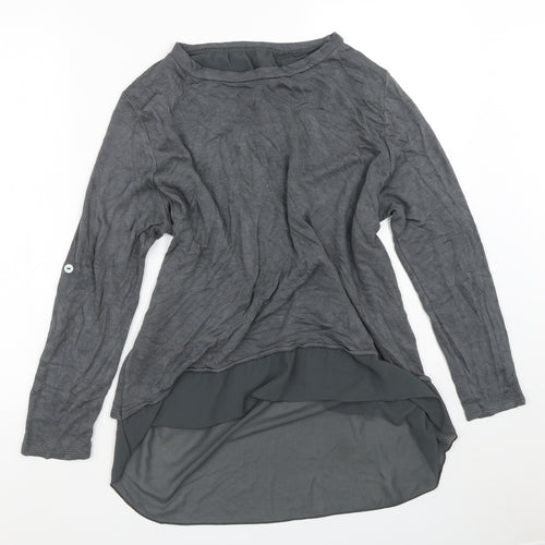 Preworn Womens Grey Crew Neck  Viscose Cardigan Jumper Size S   - Mesh Skirt