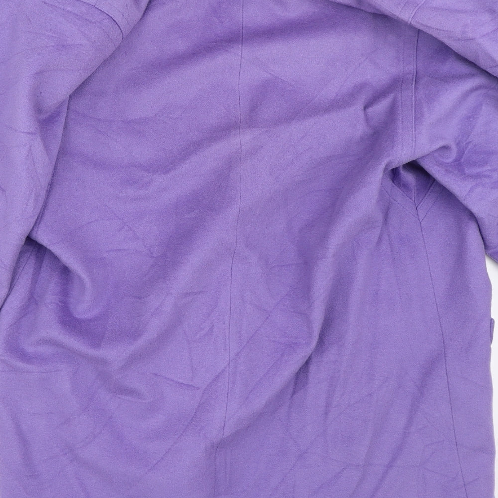 Loretta Bloom Womens Purple   Jacket Coat Size 16   - Lambswool