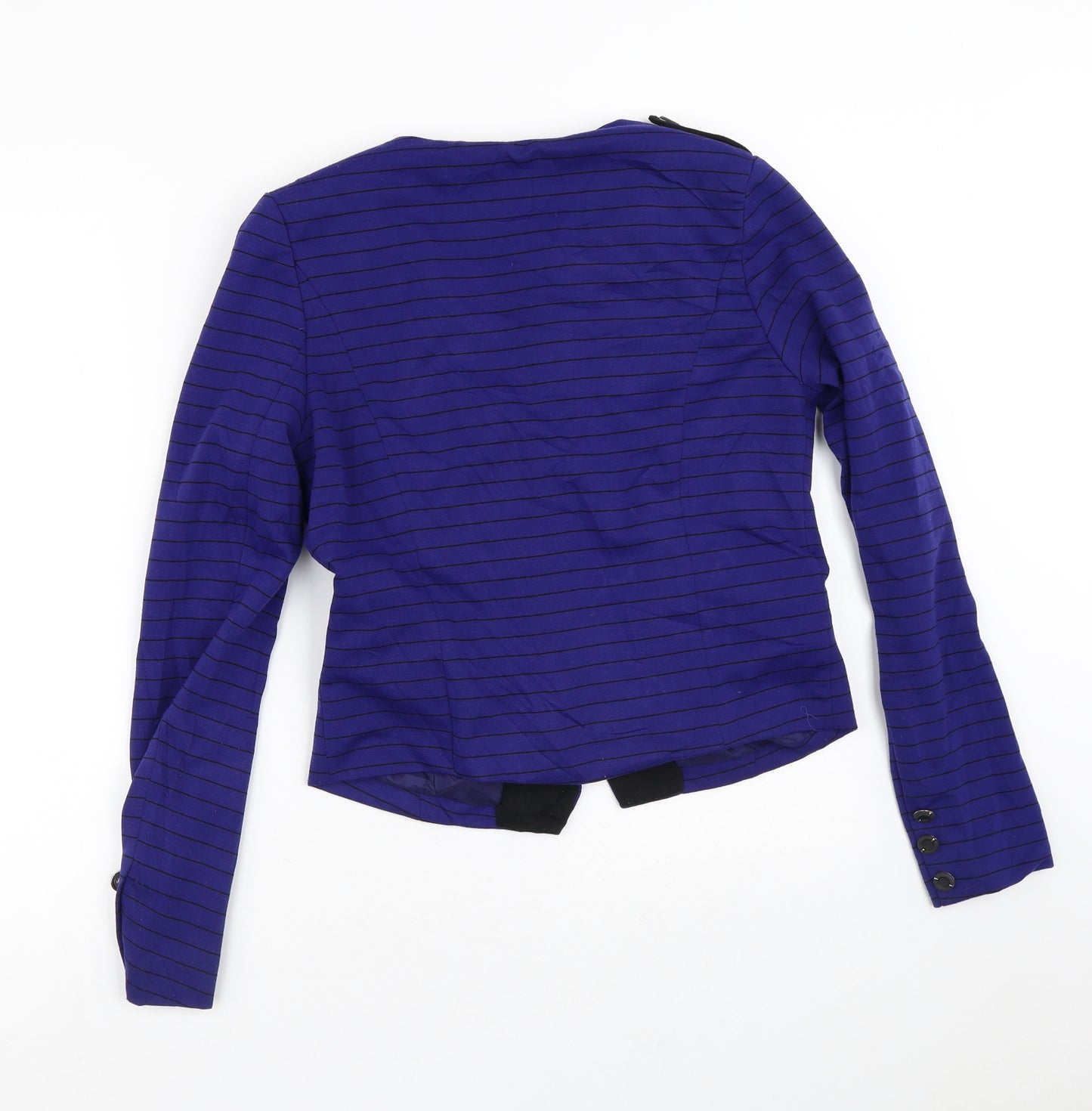 La Morina Womens Purple Striped  Jacket  Size L