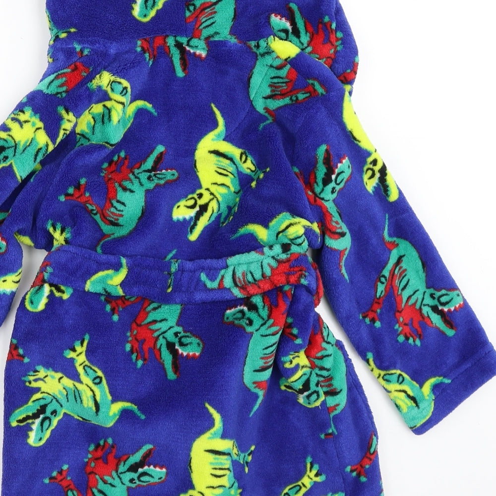 Blue Zoo Boys Blue Geometric Polyester  Gown Size 2-3 Years   - Dinosaurs