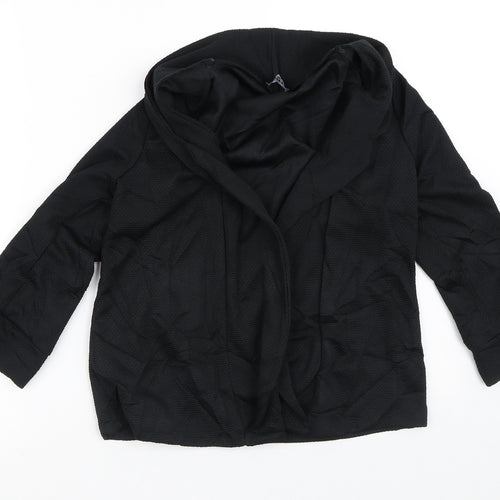G21 Womens Black Round Neck  Polyester Cardigan Jumper Size 12