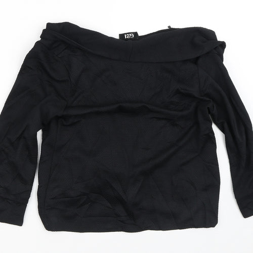 G21 Womens Black Round Neck  Polyester Cardigan Jumper Size 12