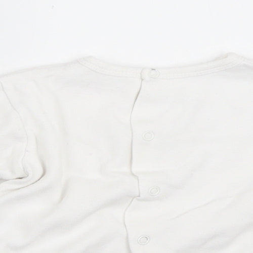 Babybol Girls White  Cotton Cardigan Jumper Size 6-9 Months   - Bunny