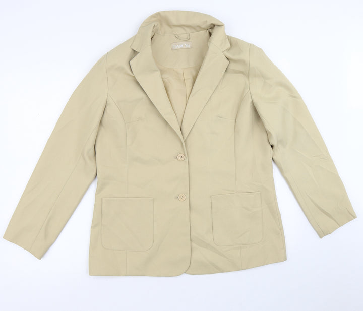 Daxon Womens Brown Jacket Blazer Size 14