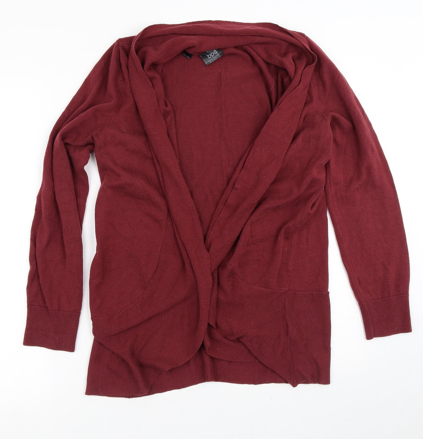 BPC Womens Red Round Neck  Cotton Cardigan Jumper Size M