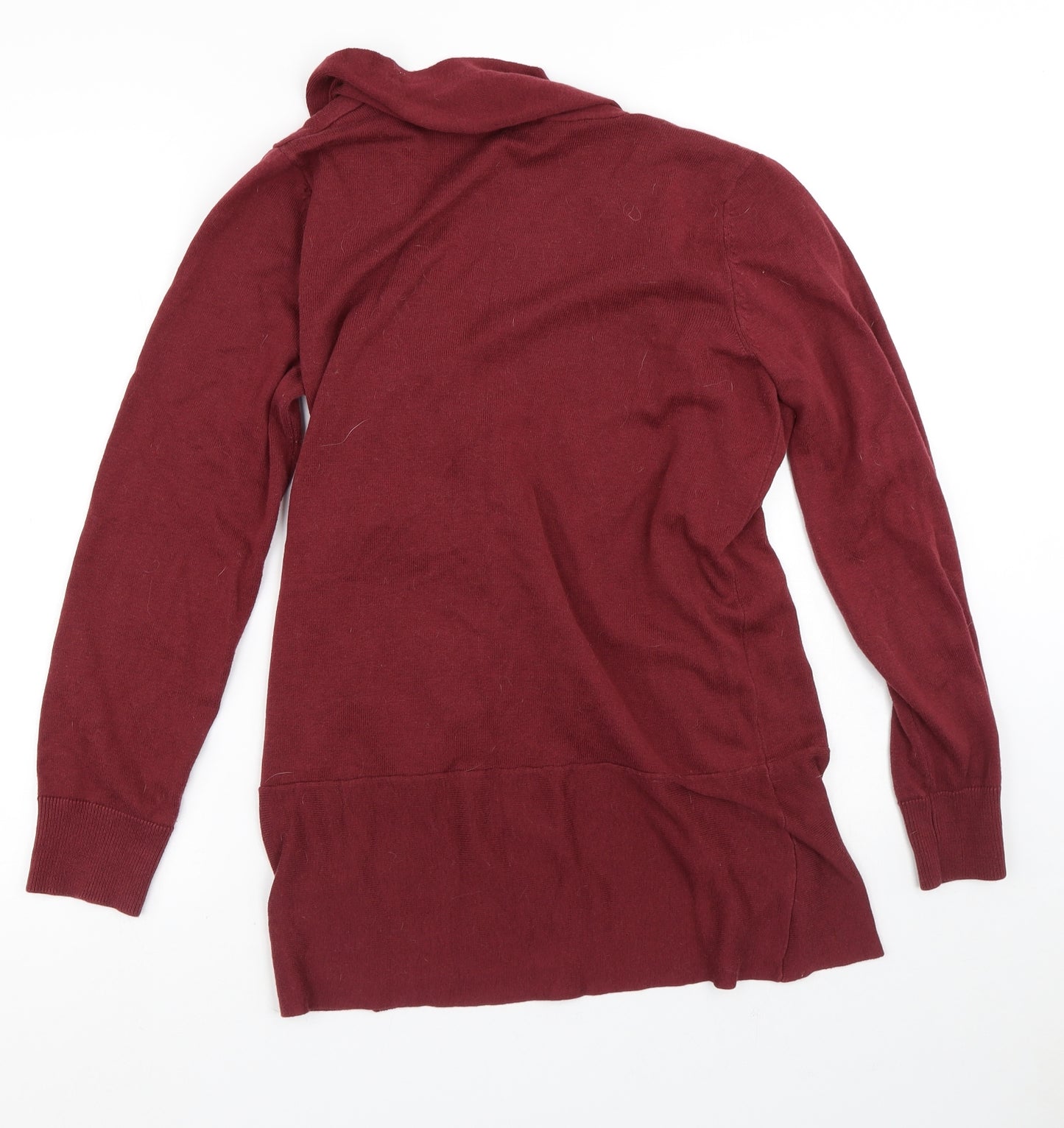 BPC Womens Red Round Neck  Cotton Cardigan Jumper Size M