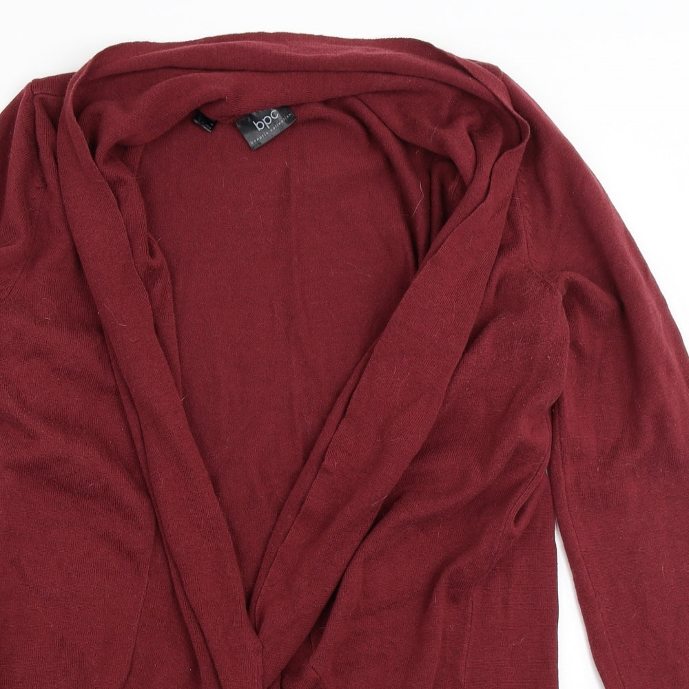BPC Womens Red Round Neck  Cotton Cardigan Jumper Size M