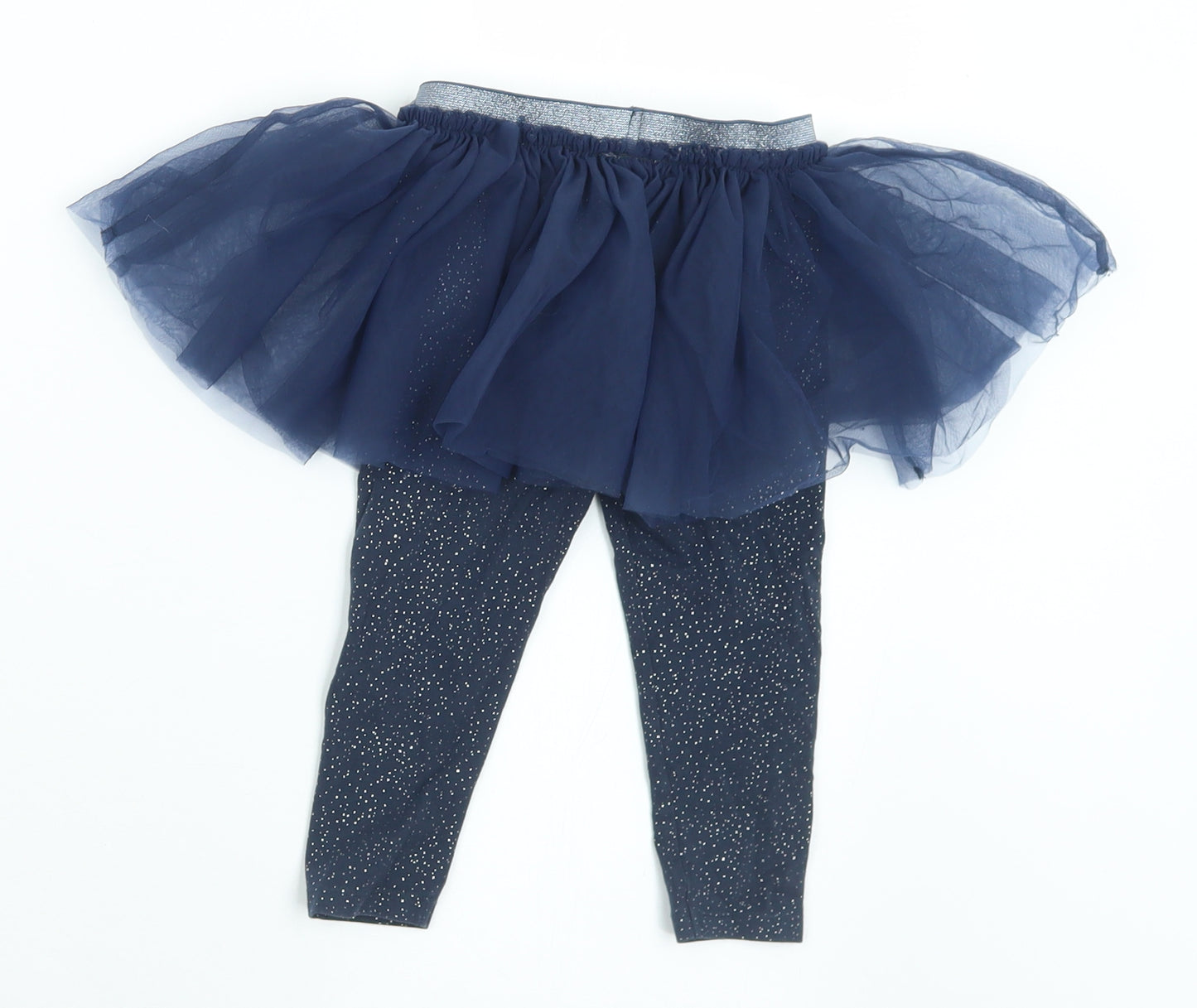 NEXT Girls Blue  Cotton Pedal Pusher Leggings Size 18-24 Months   - Leggings with tutu skirt