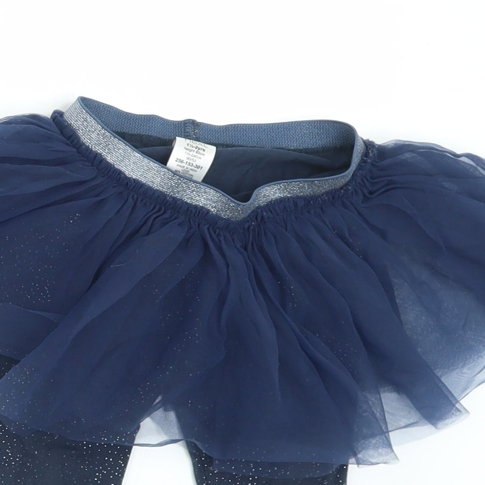 NEXT Girls Blue  Cotton Pedal Pusher Leggings Size 18-24 Months   - Leggings with tutu skirt